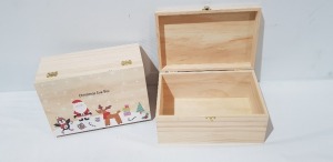 33 X BRAND NEW WOODEN CHRISTMAS EVE GIFT BOXES