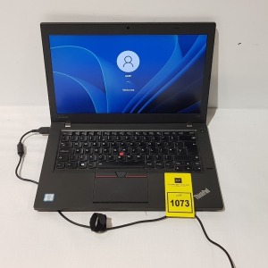 1 X LENOVO ULTABOOK LAPTOP T460 - INTEL CORE I7 - 66009 - 256GB - SSD 400 - 8GB RAM - WINDOWS 11PRO WITH CHARGER