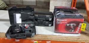 8 X POWERG 18 V LI-ION CORDLESS HAMMER DRILL ( HL-DR27LI-2180 ) - INCLUDES BATTERY AND CHARGER (NOTE: THIS IS AGED STOCK AND THEREFORE THE INTEGRITY OF THE BATTERIES CANNOT BE GUARANTEED - SOLD ON THIS BASIS).