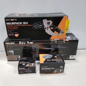 1 X BATAVIA MAXXPACK 18V NEXXSAW COMPACT CORDLESS CHAINSAW - INCLUDES CHARGER AND BATTERY ( CODE : 7063853 )