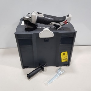 1 X PANASONIC CORDLESS ANGLE GRINDER NO BATTERY - IN A PANASONIC - T-LOCK BOX ( MODEL : EY46A2 )