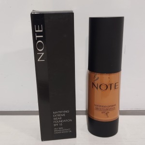 36 X BRAND NEW 30ML NOTE MATIFYING EXTREME WEAR FOUNDATION SPF15 LATTE 114