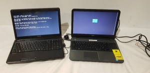 2 X LAPTOPS LOT CONTAINING 1 DELL LATITUDE 3640 - INTEL CORE I3-4030U 1.9GHZ - 320GB HDD - WINDOWS 11 PRO - NOT ACTIVATED - LINE ON SCREEN- BATTERY UNTESTED WITH CHARGER AND 1 TOSHIBA C660 LAPTOP - INTEL CORE I3-233OM - NO O/S WITH CHARGER,