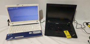 2 X LAPTOPS LOT CONTAINING 1 PACKARD BELL TM99 - INTEL CORE I3 - 2.4GHZ - NO O/S WITH CHARGER ( PLEASE NOTE HAS BUTTONS MISSING ) AND 1 LENOVO L430 LAPTOP - INTEL CORE I5 - 3210M - 500GB HD - WINDOWS 10 PRO WITH CHARGER - BATTERY UNTESTED