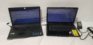 2 X LAPTOPS LOT CONTAINING 1 DELL INSOPRUN 1545 - NO O/S WITH CHARGER AND 1 ASUS X552C LAPTOP - INTEL CORE I5 - 3337 - 6GB RAM - 500GB HDD - NO O/S WITH CHARGER