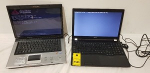 2 X LAPTOPS LOT CONTAINING 1 ASUS 5760 LAPTOP - INTEL CORE I3 - 2328M - 160GB HDD - WIPED - NO O/S - BATTERY UNTESTED WITH CHARGER AND 1 ASUS X50 LAPTOP 250GB HDD - NO O/S WITH CHARGER