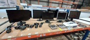 19 X MIXED I.T LOT CONTAINING SAMSUNG PC MONITOR , LG MONITOR , VIEW SONIC MONITOR , SPYPOINT SOLAR PANEL'S , SWANN PRO CCT CAMERAS , 3.5 INCH IDE/STATA HDD USB 2.0 COMBO ENCLOSURE ETC ON A FULL BAY