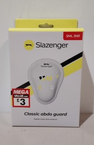 240 X BRAND NEW SLAZ ABDO GUARD 09 IN WHITE IN SIZE SMALL BOYS 6 BOXES