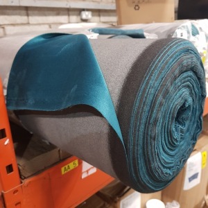 1 X BRAND NEW TOKYO FABRIC ROLL IN PLUSH TEAL COLOUR LENGTH 38.7 WIDTH 143 CM