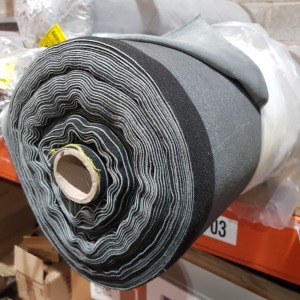 1 X BRAND NEW TOKYO FABRIC ROLL IN PLUSH GREY COLOUR WIDTH 143 CM LENGTH 35.0 M