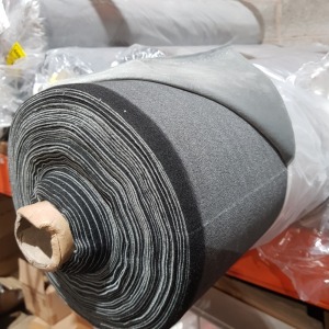 1 X BRAND NEW TOKYO FABRIC ROLL IN PLUSH GREY COLOUR WIDTH 143 CM LENGTH 33.3 M