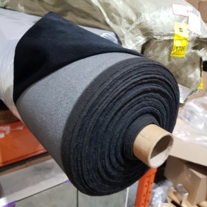 1 X BRAND NEW TOKYO FABRIC ROLL IN PLUSH EBONY COLOUR WIDTH 143 CM LENGTH 34.0 M