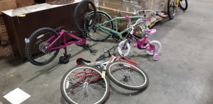 4 X MIXED KIDS BIKES - ALL FOR SPARE AND REPAIR -