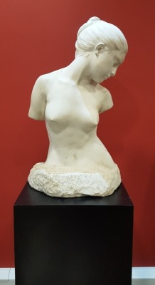 ALFRED BOUCHER (1850 - 1934) LA JEUNESSE 650MM IN HEIGHT 380MM WIDE AT THE BASE (AUTHENTICATED BY AN INDEPENDENT ART VALUER)