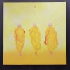 NGUYEN MINH PHUOC (1943) OIL PAINTING ON BOX CANVAS BACK MOUNTED PEACEFUL MOMENT - 3 BUDDHIST MONKS WALKING AWAY ON A JOURNEY PRINTED SESL SIGNATURE IN THE MIDDLE TOP 39 3/4 X 39 3/4 INCH (100 X 100CM) (AUTHENTICATED BY AN INDEPENDENT ART VALUER) - 2