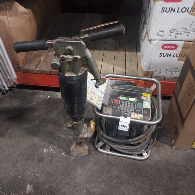 2 X MIXED LOT CONTAINING 1 40 VOLT ELECTROFUSION CONTROL UNIT SERIAL NUMBER AG30126 AND 1 JACKHAMMER