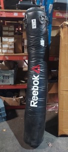 1 X REEBOK LONG HEAVY - DUTY PUNCHING BAG IN BLACK SIZE 170CM