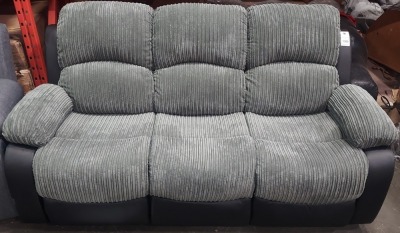 1 X HOMELIFE THREE SEATER MANUAL RECLINER SOFA