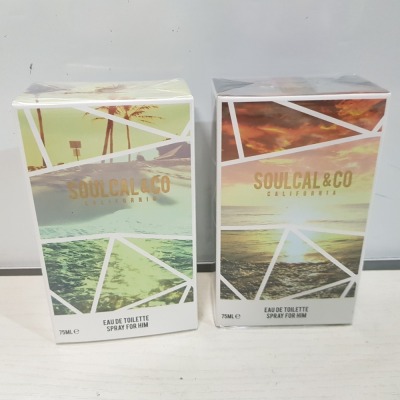 30 X BRAND NEW SOULCAL & CO CALIFORNIA EAU DE TOILETTE - SPRAY FOR HIM - 75ML