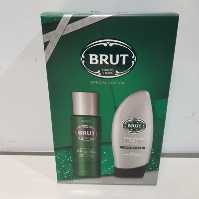 22 X BRAND NEW BRUT ORIGINAL PARIS SPECIAL EDITION DEODORANT (200 ML) AND SHOWER GEL (250 ML) SET