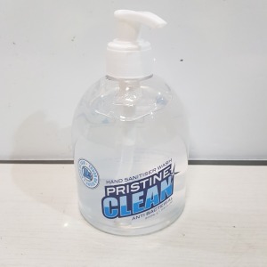 240 X BRAND NEW PRISTINE CLEAN ANTI BACTERIAL 500ML HAND SANITIZING GELS - ON 2 SHELVES