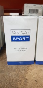 43 X BRAND NEW VAN GILS SPORT EAU DE TOILETTE - NATURAL SPRAY - 75ML 40 X - SPORT / 3 X BLACK