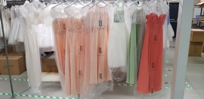 10 X PIECE BRAND NEW MIXED LINZI JAY DRESS LOT TO INCLUDE - CORAL DRESS - £78 - SAGE FLOWER DETAIL DRESS - NUDE DRESSES ETC ALL IN VARIOUS SIZES