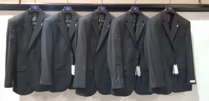 5 X BRAND NEW CHESTER BY CHESTER BARRIE BLAZERS IN CHARCOAL IN SIZE 38R , 42R , 40R