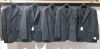 5 X BRAND NEW HOWICK BLAZERS IN CHARCOAL IN SIZES 40L , AND 36R AND 46S