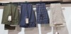 13 X MIXED BRAND NEW TROUSERS LOT CONTAINING PATRICK GRANT IN NATURAL CHECK IN SIZE 38 , SCOTT & TAYLOR IN NAVY BLUE SIZE 34 , ALEXANDRE OF ENGLAND IN GREY IN SIZE 34 , BEN SHERMAN IN NAVY BLUE IN SIZE 32 , ETC