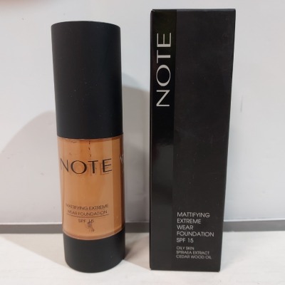 70 X BRAND NEW 30ML NOTE MATIFYING EXTREME WEAR FOUNDATION ( SPF15 ) - CEDAR WOOD OIL LATTE 114