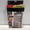 39 X BRAND NEW THE ULTIMATE BATTERY ORGANISER - WALL MOUNTABLE - SLOT IN 93 BATTERYS AND INCLUDES BATTERY TESTER - IN 2 BOXES