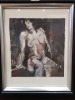 20TH CENTURY ENGLISH SCHOOL OIL PAINTING ON BOARD SEATED FEMALE NUDE SIGNED INDISTINCTLY 7 X 6 1/2 INCH (18CM X 16.5CM) (AUTHENTICATED BY AN INDEPENDENT ART VALUER) - 2