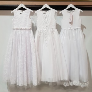 10 X BRAND NEW LINZI JAY KIDS FLORAL WHITE DRESSES FOR AGE 2 - 9