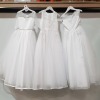 10 X BRAND NEW LINZI JAY KIDS WHITE DRESSES IN FLORAL DESIGN & PLAIN WHITE IN SIZES 2 - 9 YRS