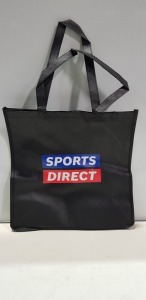 900 X BRAND NEW SPORTS DIRECT REUSABLE TOTE IN SIZE 36 X 36 X 10 CM BAGS IN 9 BOXES