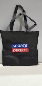 900 X BRAND NEW SPORTS DIRECT REUSABLE TOTE IN SIZE 36 X 36 X 10CM BAGS IN 9 BOXES