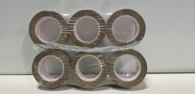 54 PACKS OF 6 BRAND NEW PACKAGING TAPE SIZE 48MM BY 132 MTR IN 9 BOXES