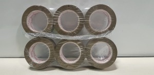 54 PACKS OF 6 BRAND NEW PACKAGING TAPE SIZE 48MM BY 132 MTR IN 9 BOXES