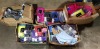 100 + PIECE BRAND NEW MIXED TAPPERS AND POINTERS LOT TO INCLUDE LONG SLEEVED LEOTARDS IN PINK - BLUE - RED - SLEEVELESS LEOTARDS IN BLUE - BLACK - PINK - BLACK SPARKLE PUMPS - SPAGHETTI STRAP BODYSUIT ETC LL IN VARIOUS SIZES IN 5 BOXES - 2