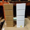 10 X BRAND NEW AQUACHIC 250 - 4 DRAWER UNITS - ON 1 PLT 7 X IN NATURAL OAK - 29337 / 275 3 X IN WHITE - 29337 / 000