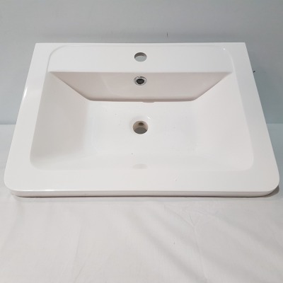 30 X BRAND NEW ELATION NARA 600 GELSTONE BASINS ( CODE 849 ) - ON 1 PLT