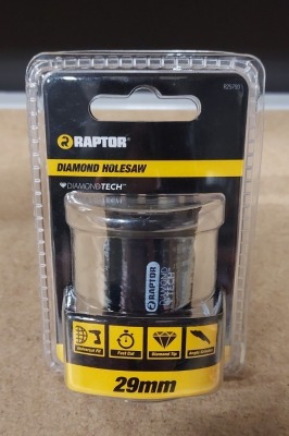 21 X BRAND NEW RAPTOR 29 MM DIAMOND HOLESAWS