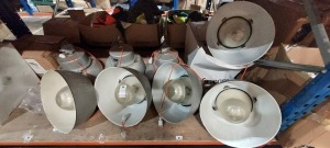 9 X INDUSTRIAL CEILING LIGHTS ( ORP -125E ) - EUROPEAN PLUG ( PL )