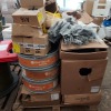 15 X ROLLS OF VARIOUS SIZE COMMOSCOPE OPTICAL CABLES ( OVER 1500M WORTH OF CABLES - EXTERNAL FIBRE LOCKING MECHANISM / VARIOUS EMTEL 2FU SM G657AI RIBBED CABLES / VARIOUS SAFETY PINS / LIGHTSPEED MB-0415 FIBRE OPTIC CANE ON A REEL - ON 2 PLT - 3