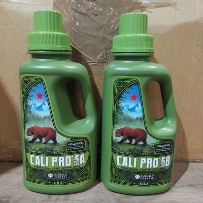 72 X BRAND NEW EMERALD HARVEST CALI PRO PROFESSIONAL 2- PART NUTRIENT - 950 ML BOTTLES 36 X GROW A 36 X GROW B