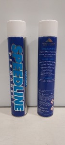 96 X BRAND NEW SPEEDLINE PERMANENT LINE MARKING SPRAY PAINT - 750 ML CANS - WHITE