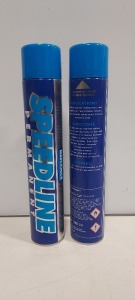 96 X BRAND NEW SPEEDLINE PERMANENT LINE MARKING SPRAY PAINT - 750 ML CANS - BLUE