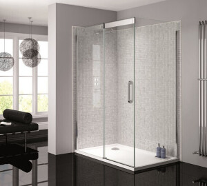 1 X BRAND NEW APRIL PRESTIGE FRAMELESS SLIDING SHOWER DOOR 1200 X 1950 MM WEIGHT 36KG + 29KG = 65KG TOTAL. LEFT HAND OPENING. CODE AP8802SL (AP8802SL-1 & AP8802SL-2). £862 RRP. IN 2 BOXES