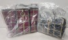 2 X BRAND NEW MIXED VERSACE JEANS COUTURE BAG LOT TO INCLUDE 1X VERSACE JEANS PRINTED BAG IN WINE SIZE L-35CM - H-30CM - D-13CM - 1X VERSACE JEANS PRINTED BAG IN NAVY SIZE - L-30CM - H-20CM - D-13CM (CLG CODE AUTHENTICATED) - 2